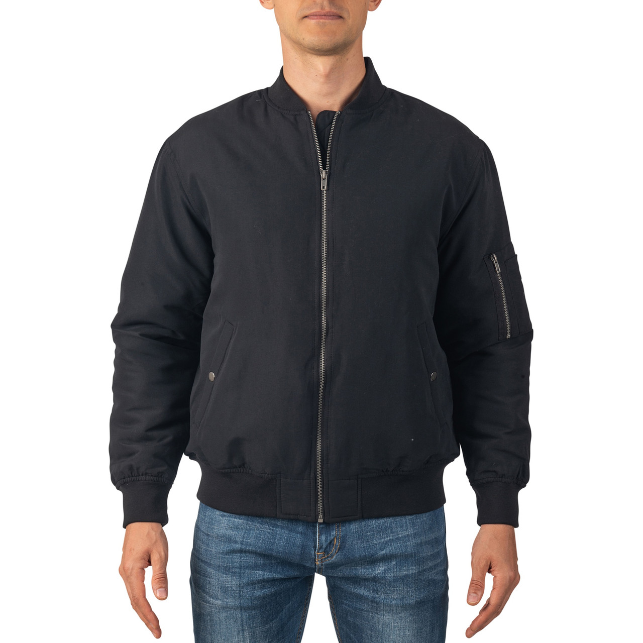 Alpine Swiss Damon Mens Bomber Jacket Warm Quilted Flight Jacket